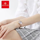 Julius JA-1097 Women's Rose Gold Leather Strap Dress Watch