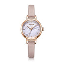Julius JA-1097 Women's Rose Gold Leather Strap Dress Watch