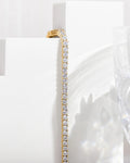 PAVOI Classic 3mm Cubic Zirconia Tennis Bracelet - 14K Gold Plated