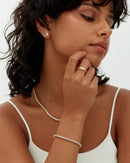 PAVOI Classic 3mm Cubic Zirconia Tennis Bracelet - 14K Gold Plated