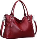 Top-Layer Cowhide Leather Hobo Tote Handbag