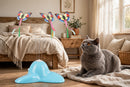 Automatic Spinning Butterfly Cat Teaser - British Shorthair watching in bedroom