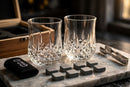 Whiskey Stones Glasses Gift Set - whiskey stones close-up on marble