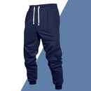 Men's 4-Piece Casual Pants, Solid Color Sports Pants, and Ankle Tied Outdoor Jog