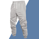 Men's 4-Piece Casual Pants, Solid Color Sports Pants, and Ankle Tied Outdoor Jog