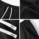 Men's 4-Piece Casual Pants, Solid Color Sports Pants, and Ankle Tied Outdoor Jog