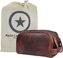 Men's Buffalo Leather Dopp Kit Toiletry Bag
