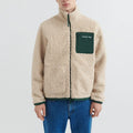 Men's Contrast-Yoke Sherpa Zip Jacket