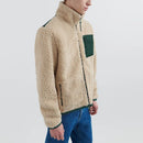 Men's Contrast-Yoke Sherpa Zip Jacket