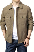 Men's Corduroy Button-Front Overshirt