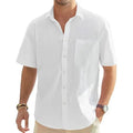 Men's Cotton Linen Casual Button Shirt