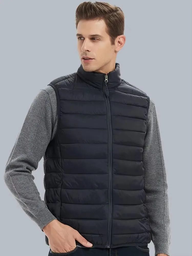 Men's Cotton-Padded Quilted Puffer Vest