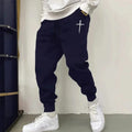 Men's Cross Print Casual Jogger Sweatpants