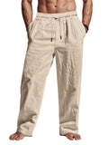 Men's Drawstring Linen Beach Pants