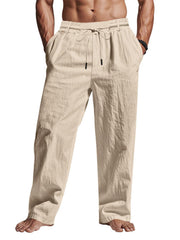Men's Drawstring Linen Beach Pants