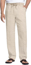 Men's Drawstring Linen Beach Pants