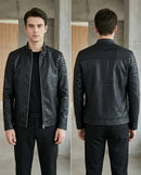 Men's Faux Leather Moto Jacket