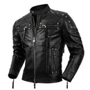 Men's Faux Leather Moto Jacket