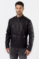 Men's Faux Leather Moto Jacket