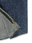 Men's Hooded Tie-Dye Denim Jacket