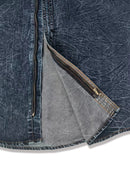 Men's Hooded Tie-Dye Denim Jacket