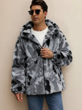 Men's Imitation Fur Camouflage Jacket