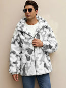 Men's Imitation Fur Camouflage Jacket