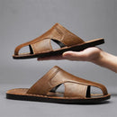 Men's Leather Slide Sandals