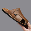 Men's Leather Slide Sandals