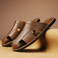 Men's Leather Slide Sandals