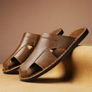 Men's Leather Slide Sandals