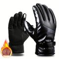 Men's Leather Touchscreen Winter Gloves