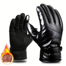 Men's Leather Touchscreen Winter Gloves