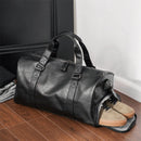 Men's Leather Weekender Travel Duffle Bag