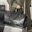 Men's Leather Weekender Travel Duffle Bag