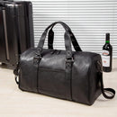 Men's Leather Weekender Travel Duffle Bag