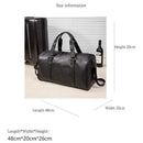 Men's Leather Weekender Travel Duffle Bag