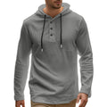 Men's Long-Sleeve Henley Hoodie