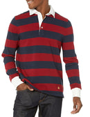 Men's Long-Sleeve Striped Rugby Shirt