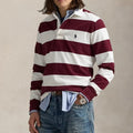 Men's Long-Sleeve Striped Rugby Shirt