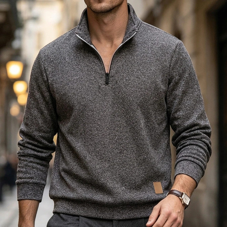 Men's Quarter-Zip Fleece Pullover Sweatshirt