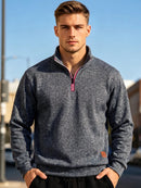 Men's Quarter-Zip Fleece Pullover Sweatshirt