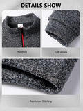 Men's Quarter-Zip Fleece Pullover Sweatshirt