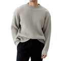 Men's Ribbed Crewneck Knit Sweater