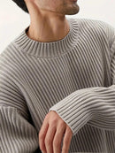 Men's Ribbed Crewneck Knit Sweater