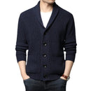 Men's Shawl-Collar Knit Cardigan