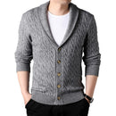 Men's Shawl-Collar Knit Cardigan