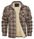 Men's Sherpa-Lined Flannel Fleece Jacket