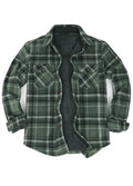 Men's Sherpa-Lined Flannel Fleece Jacket