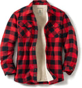 Men's Sherpa-Lined Flannel Fleece Jacket